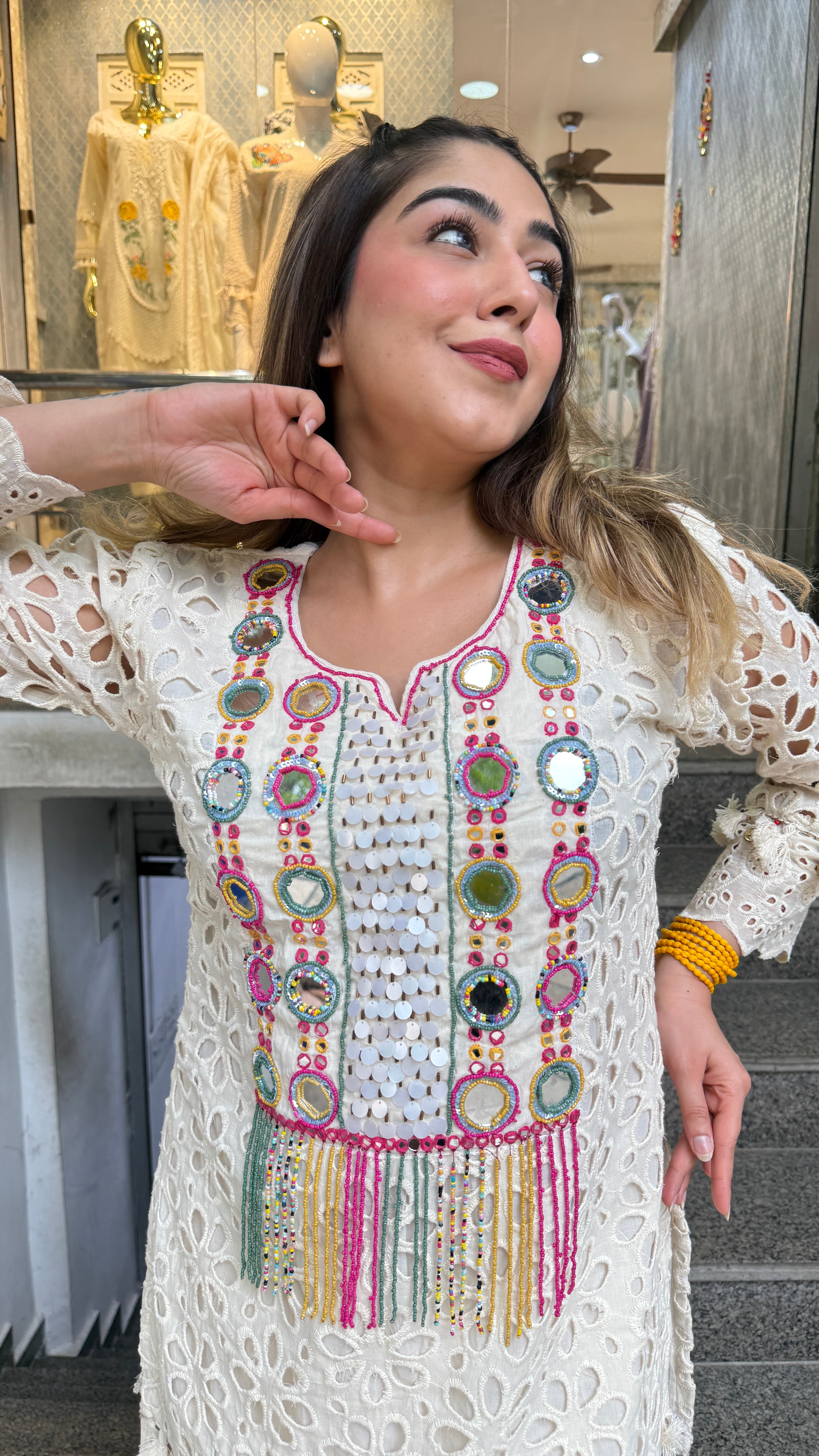 The Adira Schiffli Co Ord Set