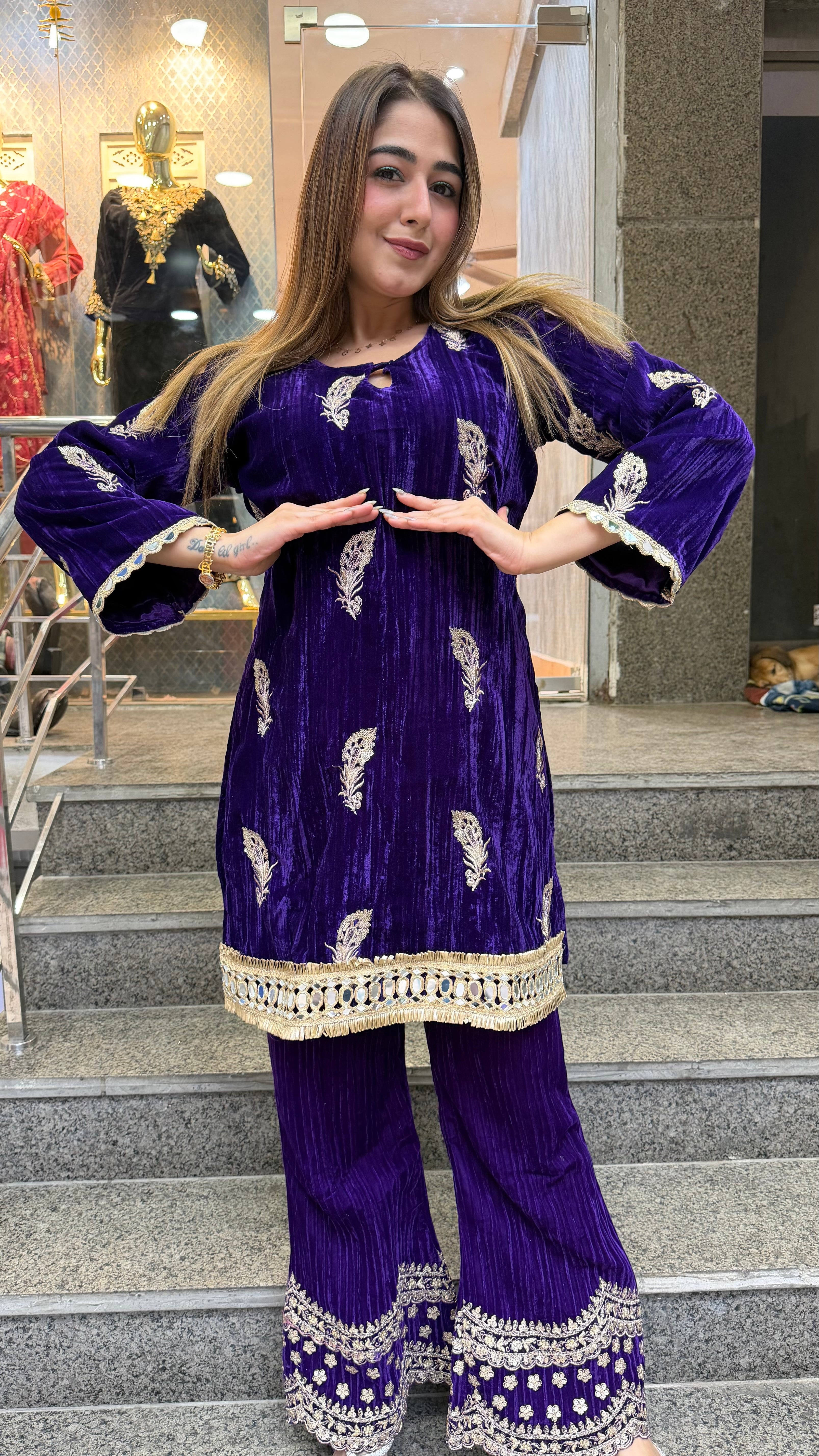 The Pankh Velevet Co Ord Set