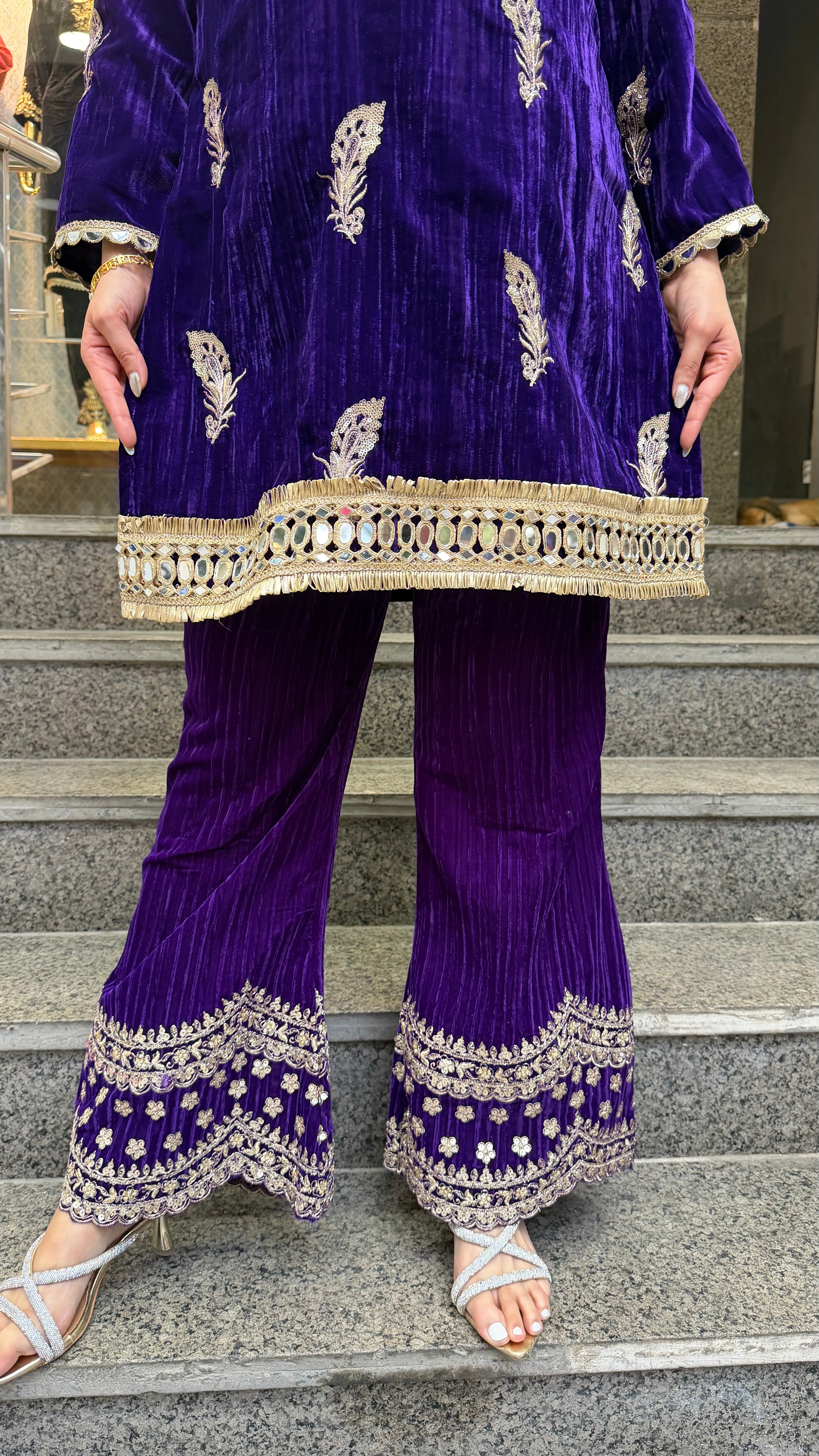 The Pankh Velevet Co Ord Set