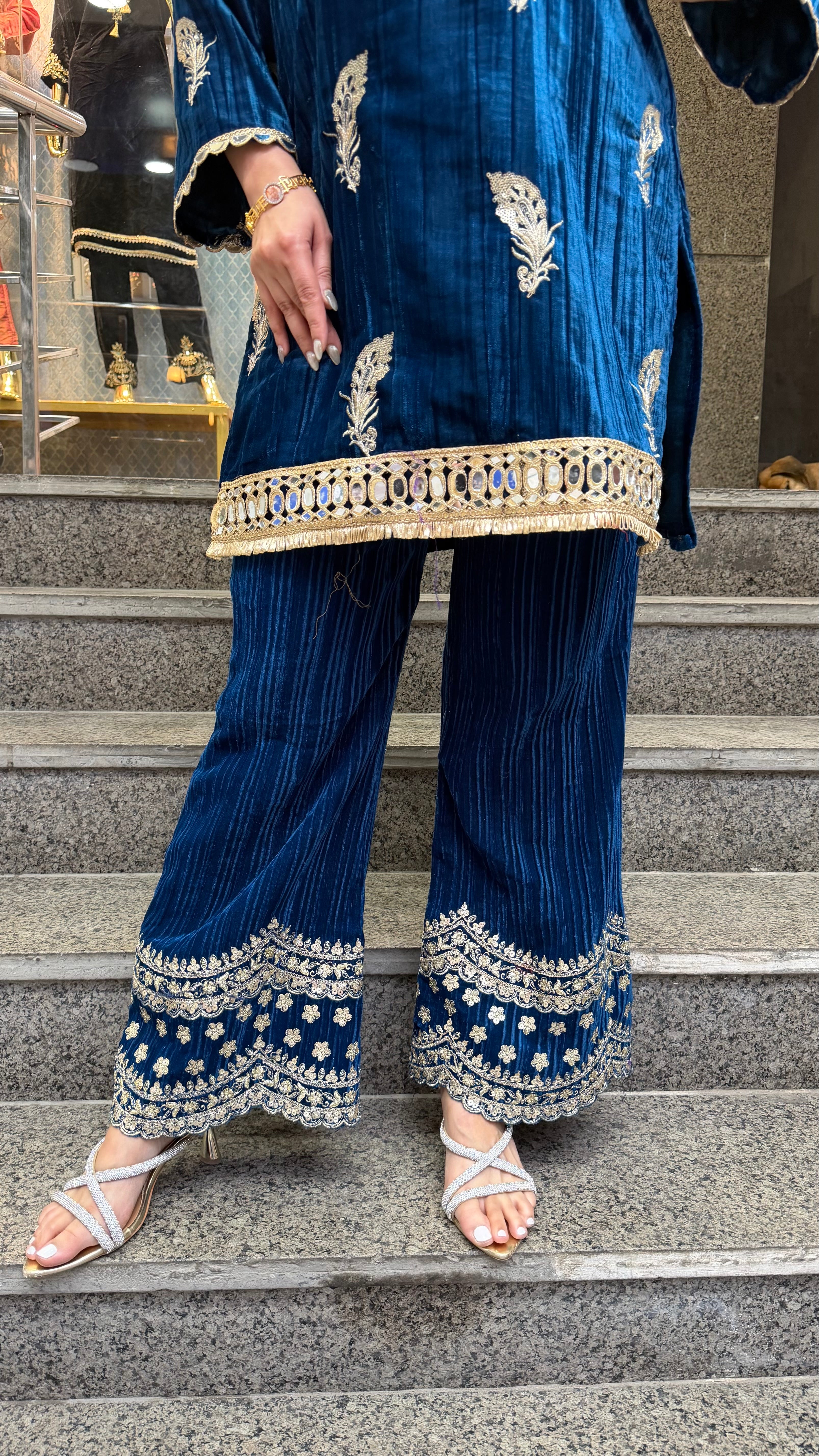 The Pankh Velevet Co Ord Set