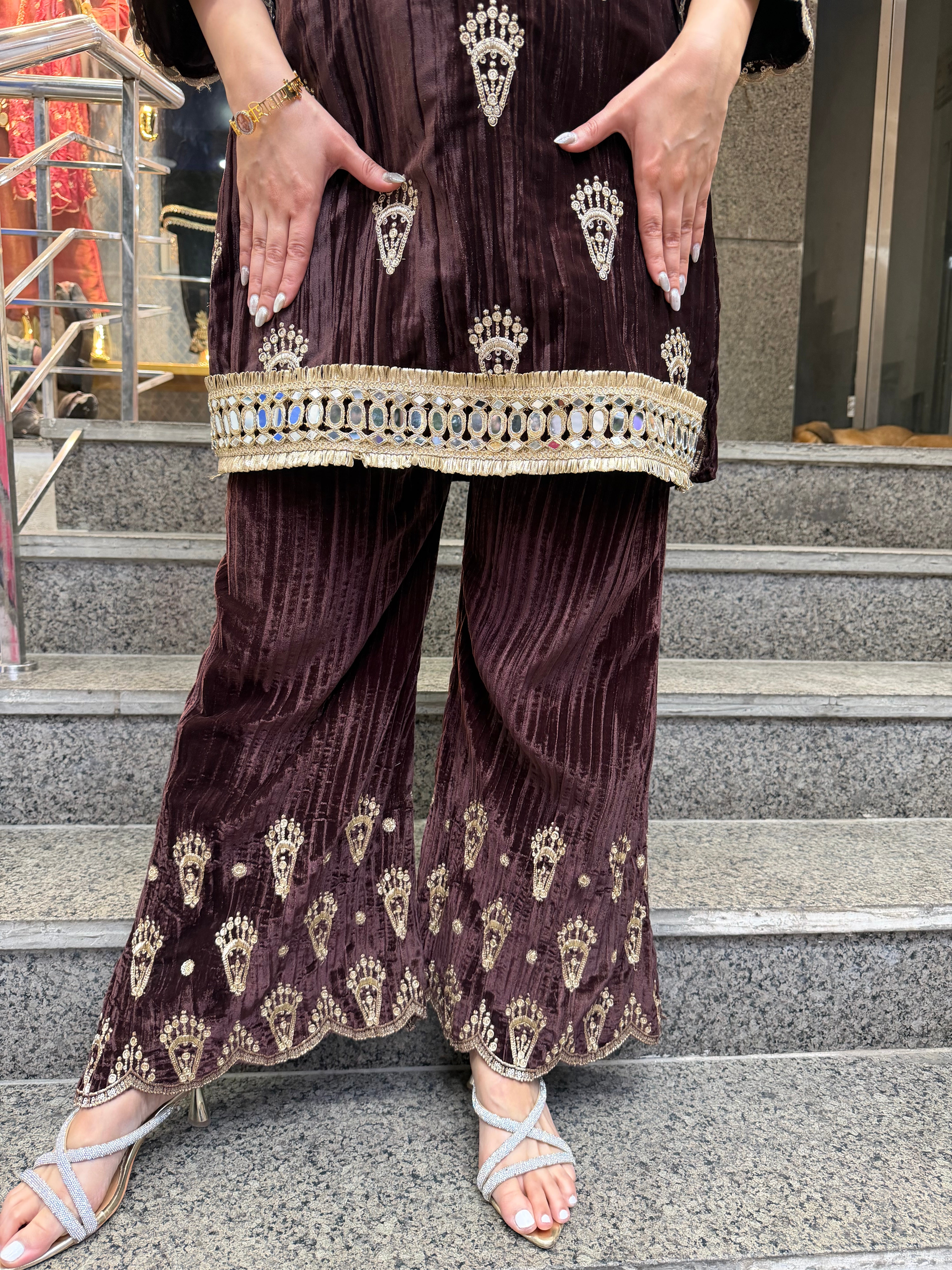 The Jhumki Velvet Co Ord Set