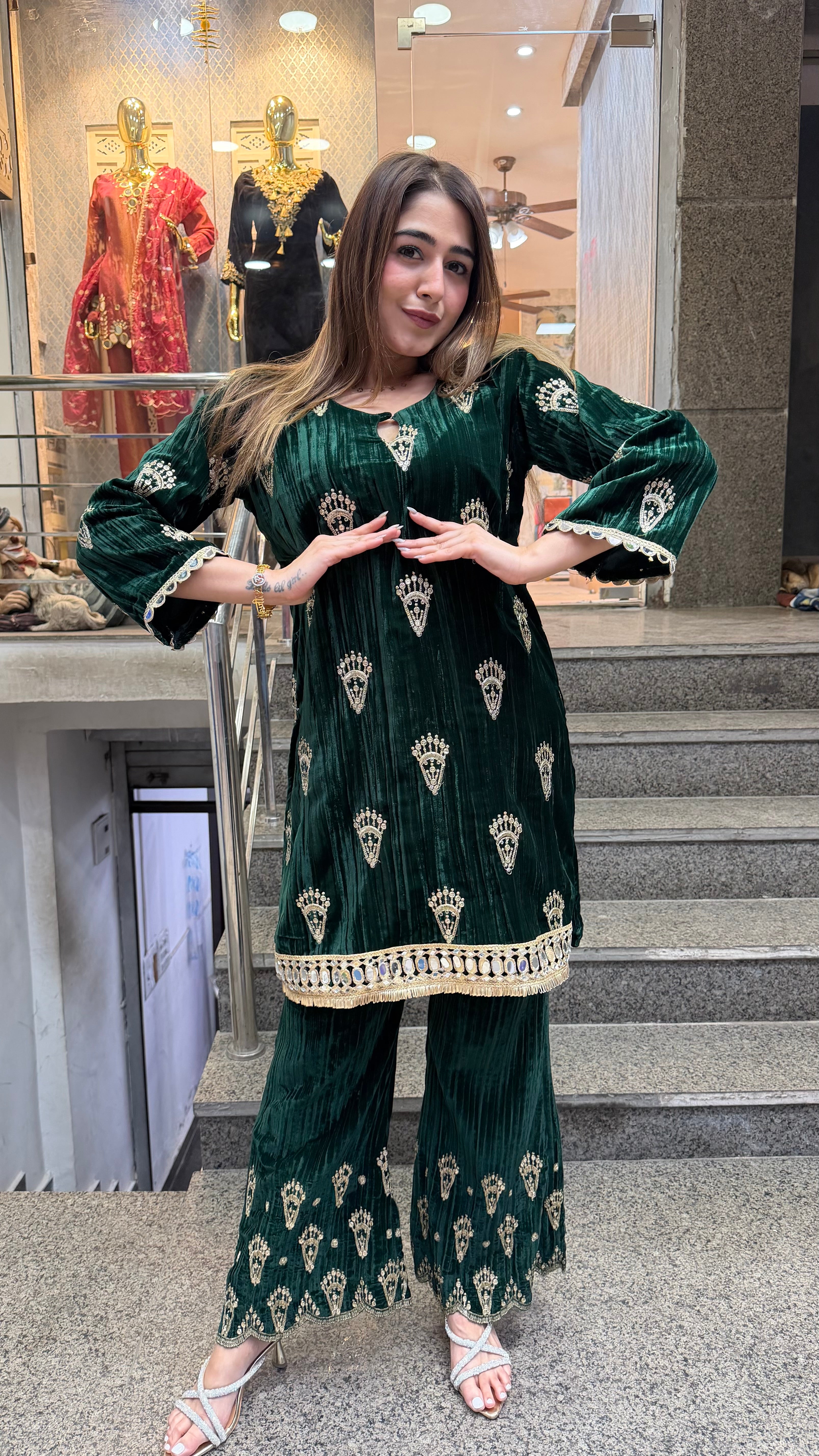 The Jhumki Velvet Co Ord Set