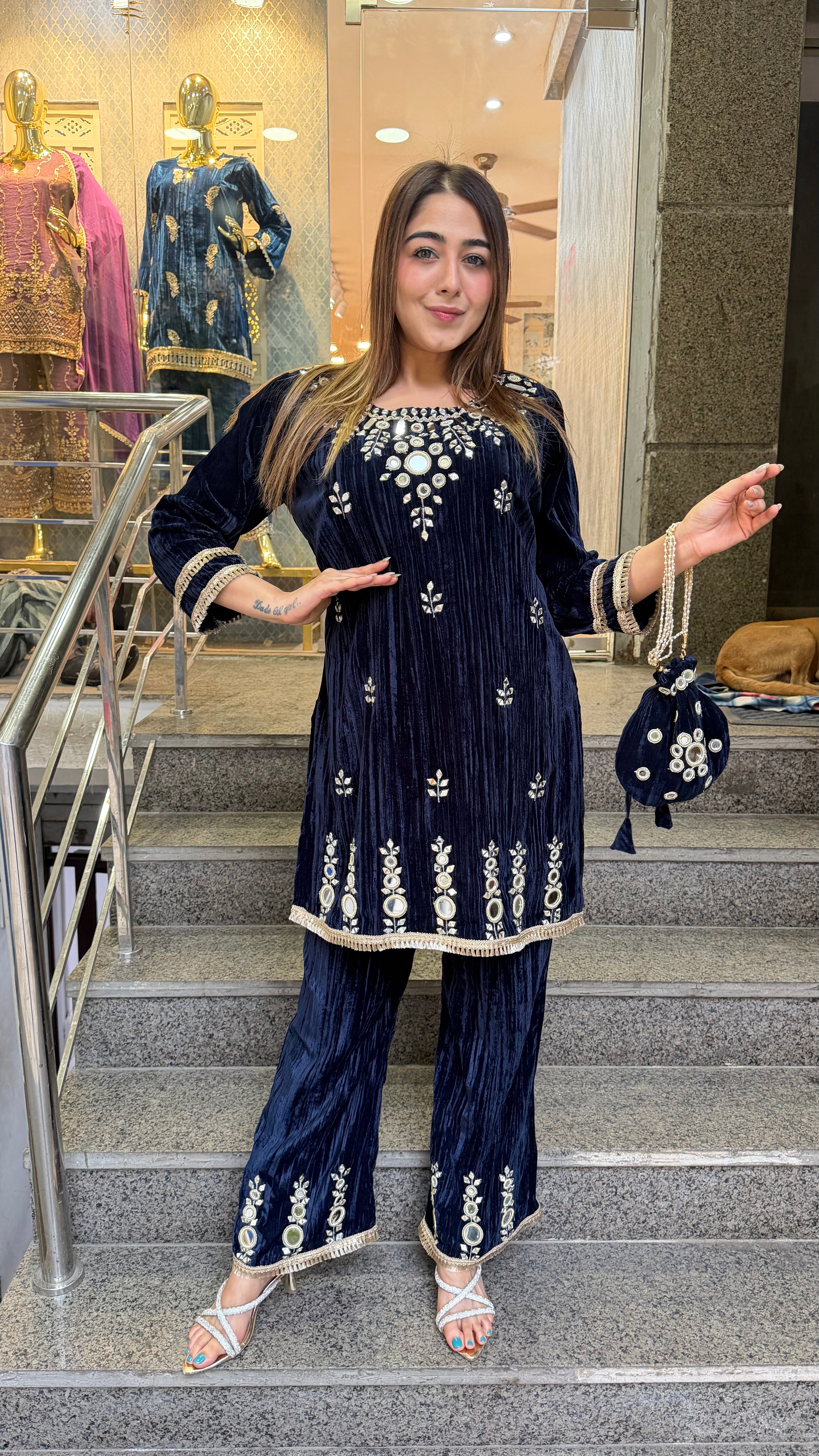 The Simran Velvet Co Ord Set