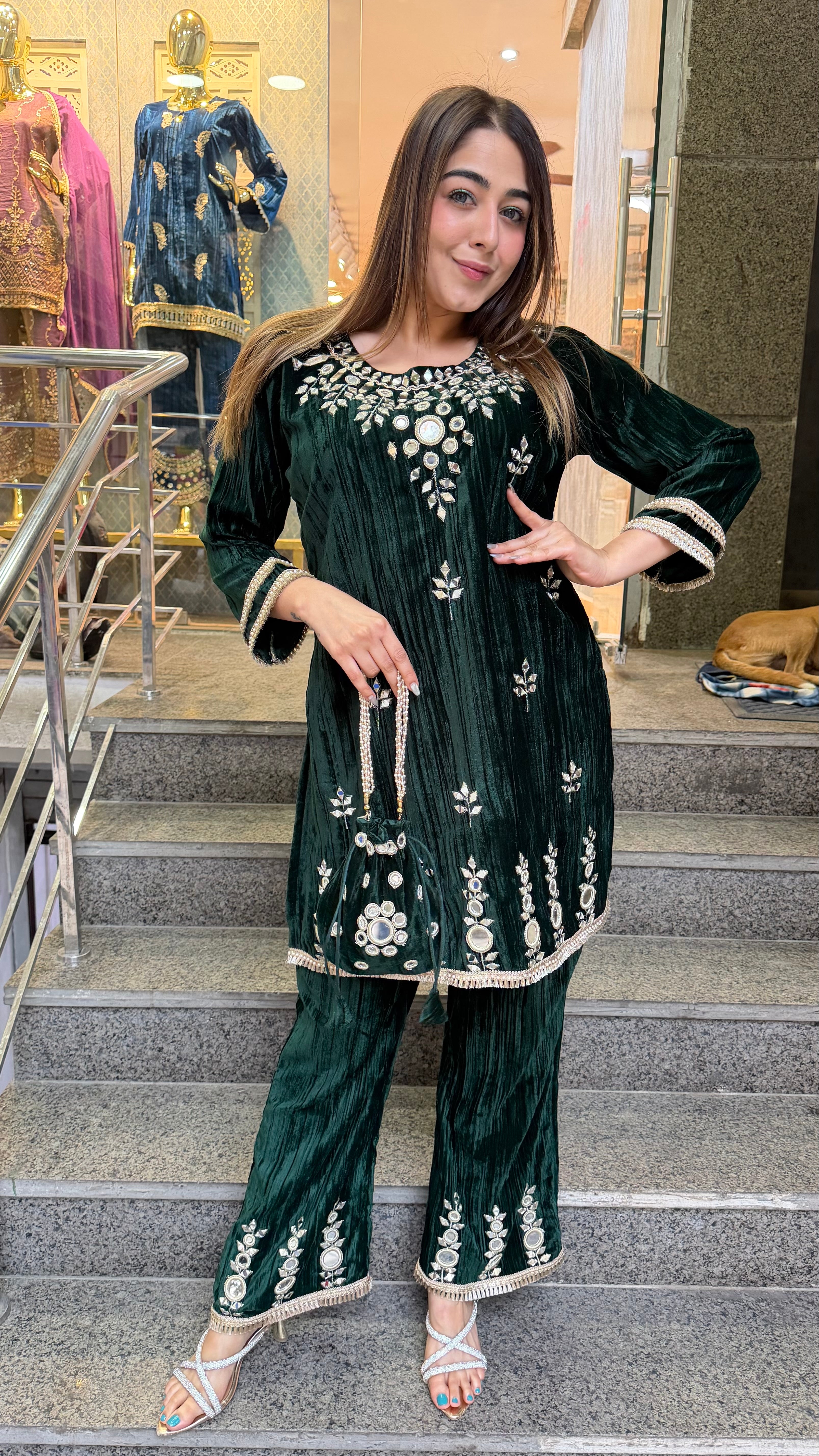 The Simran Velvet Co Ord Set