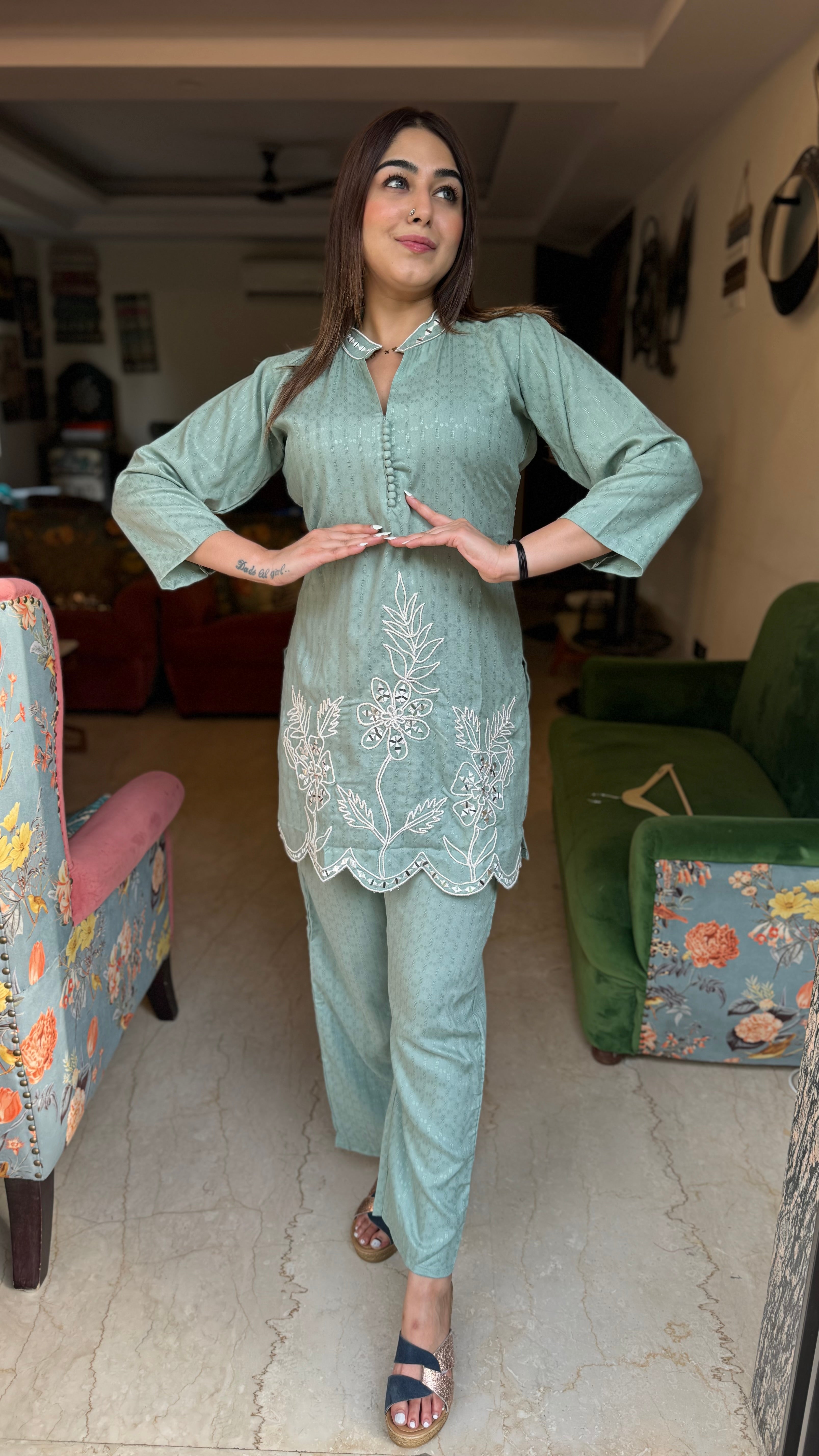 The Dori Cutwork Co Ord Set