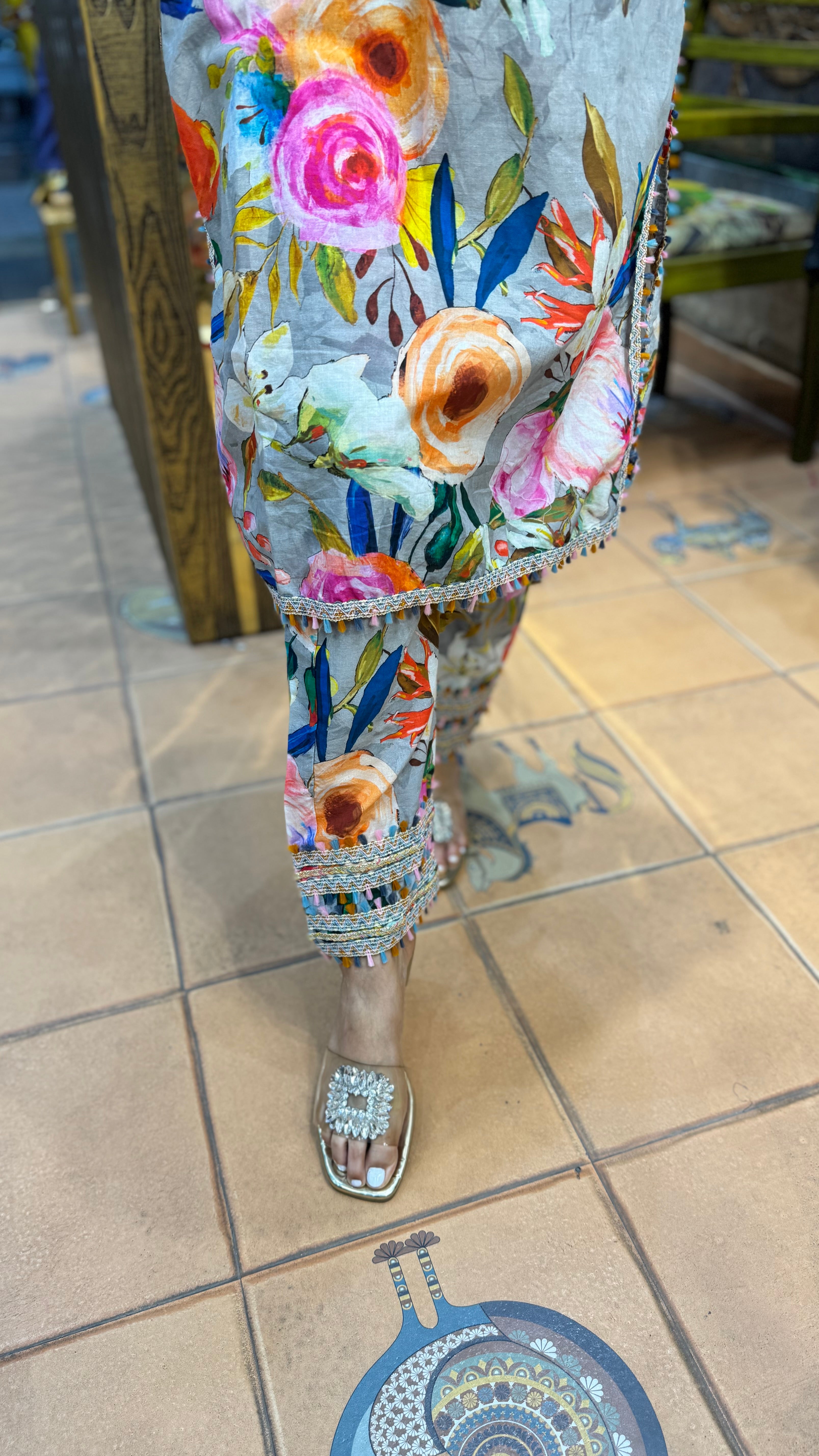 The Floral Print Phiran