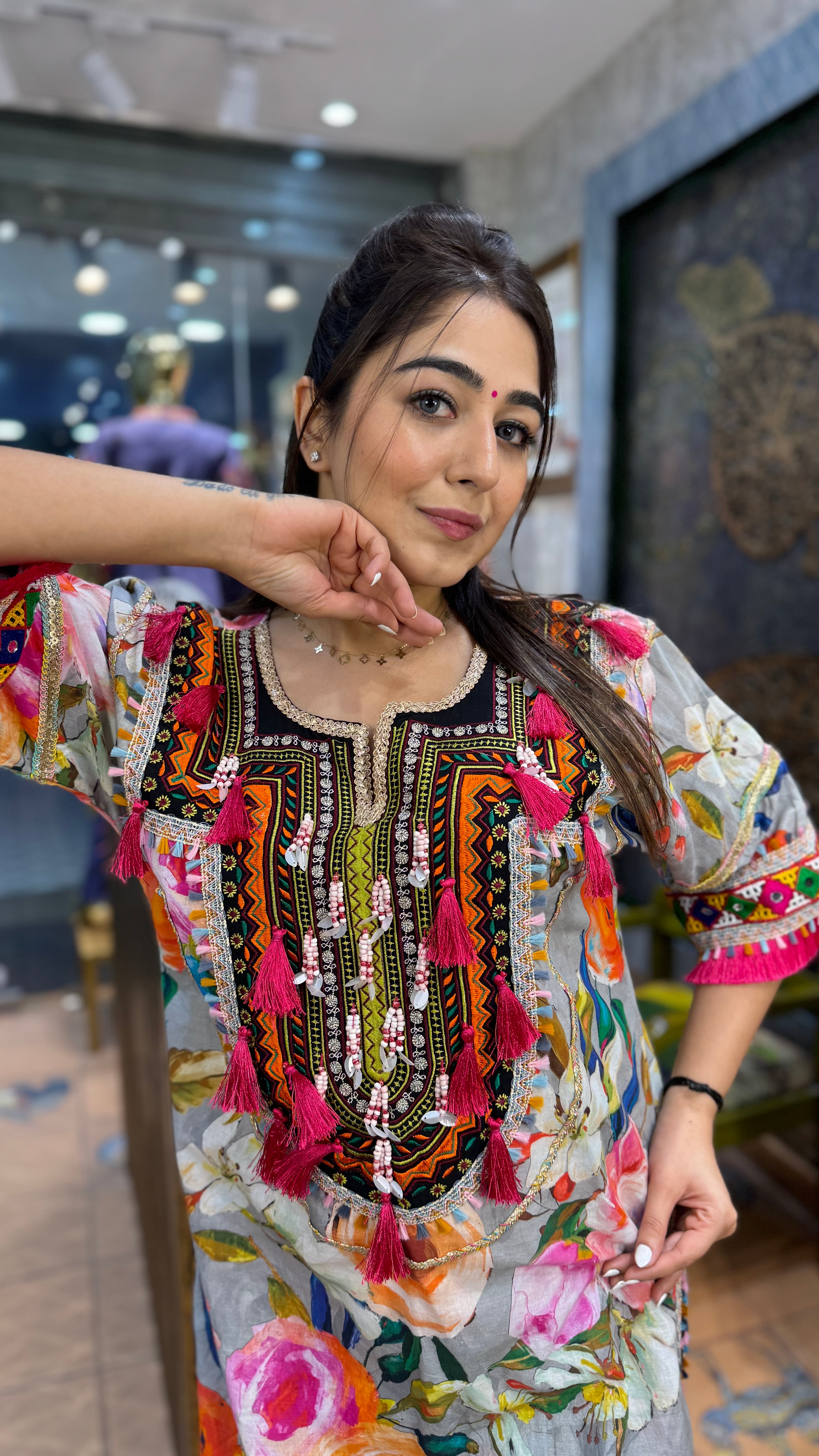 The Floral Print Phiran