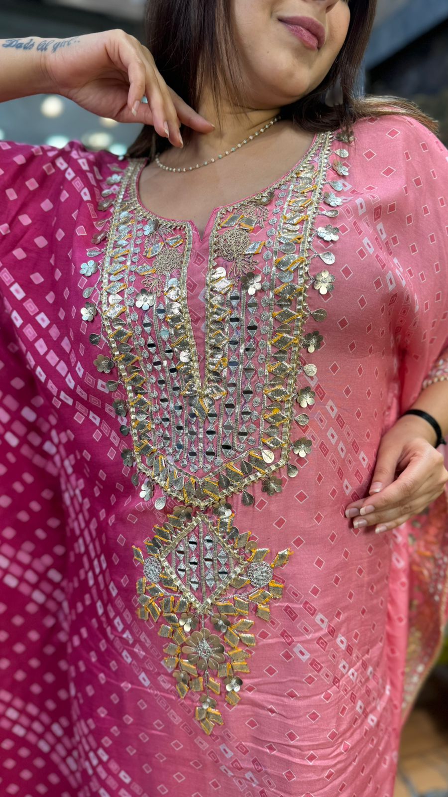 The Bandhani Dhoti Kaftan