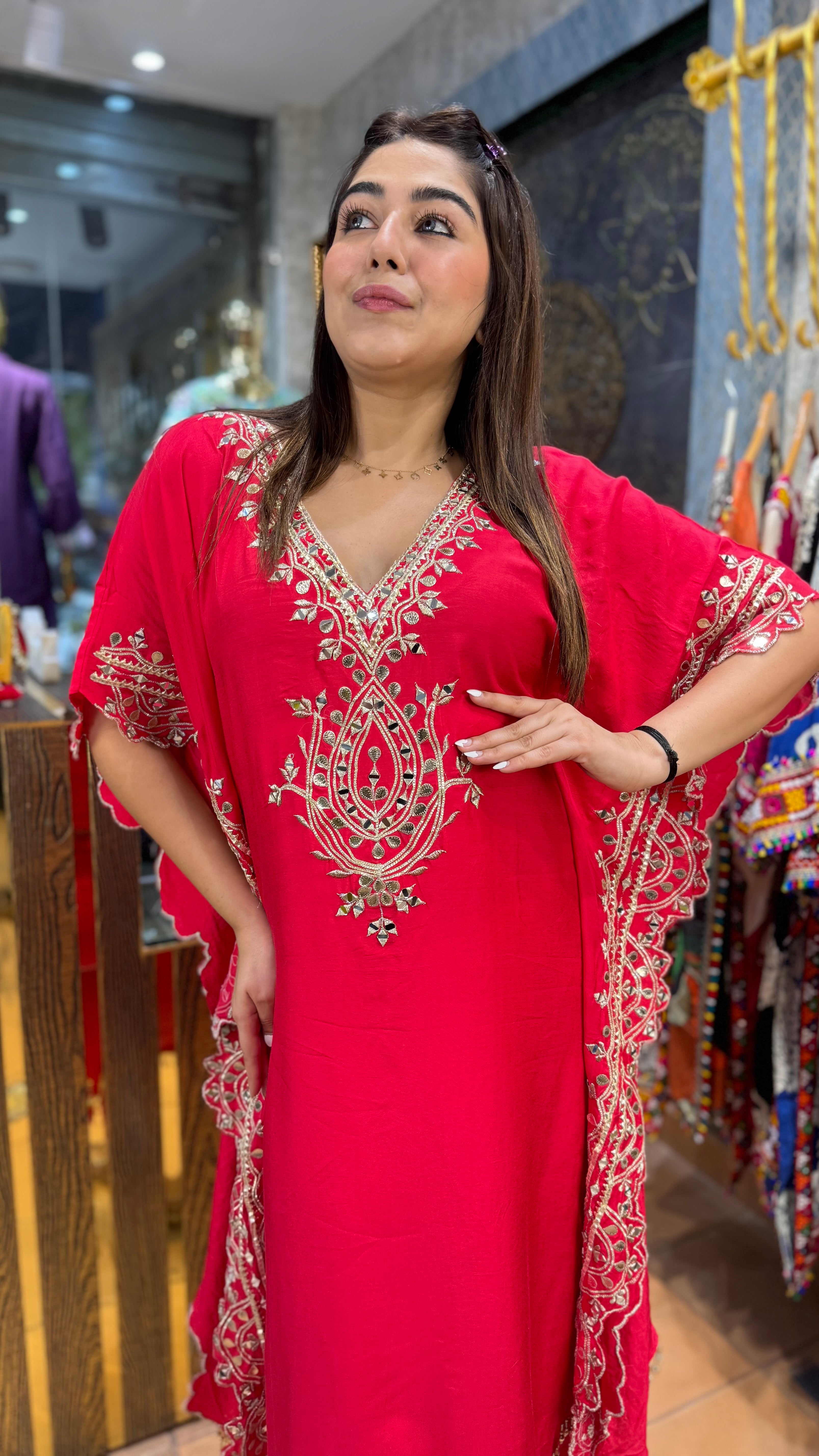 The Cutwork Gota Kaftan