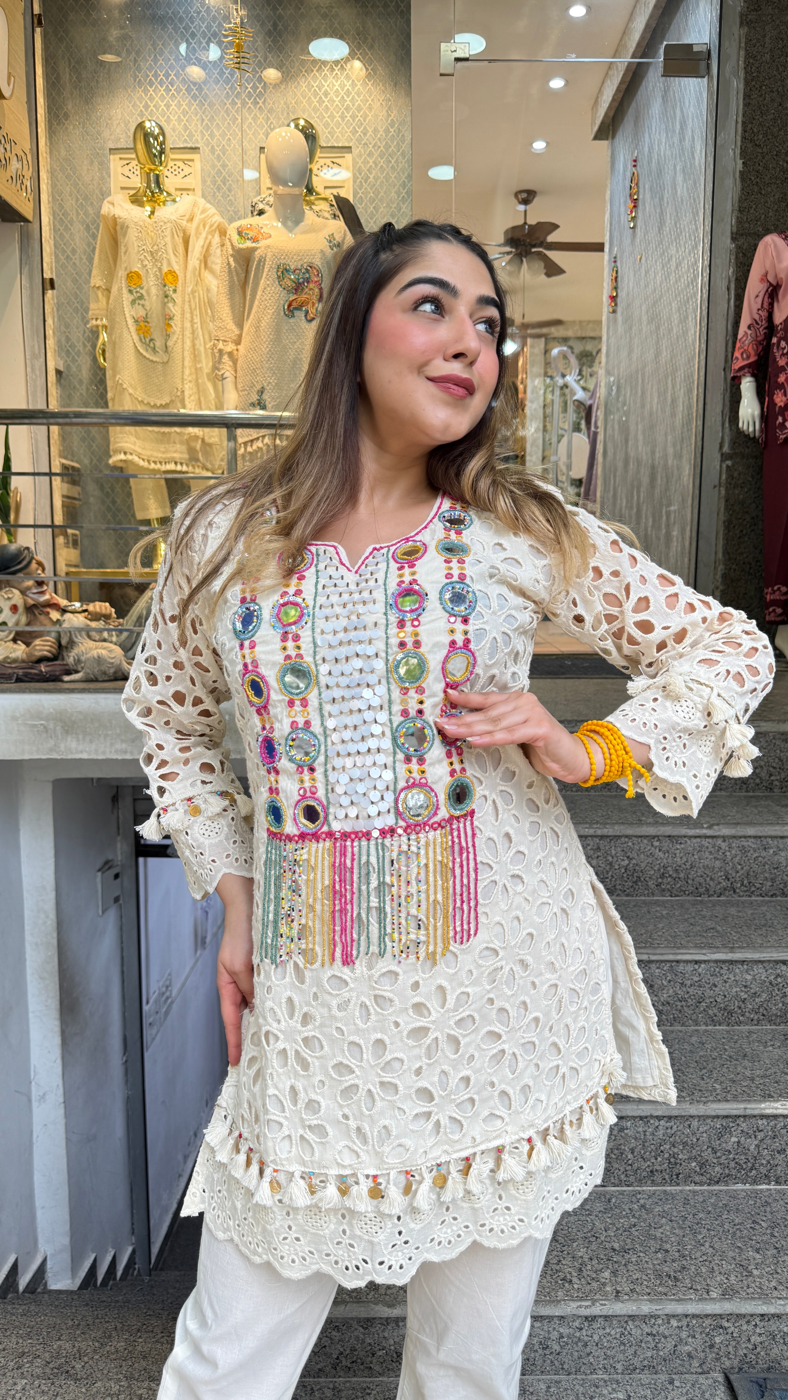 The Adira Schiffli Co Ord Set