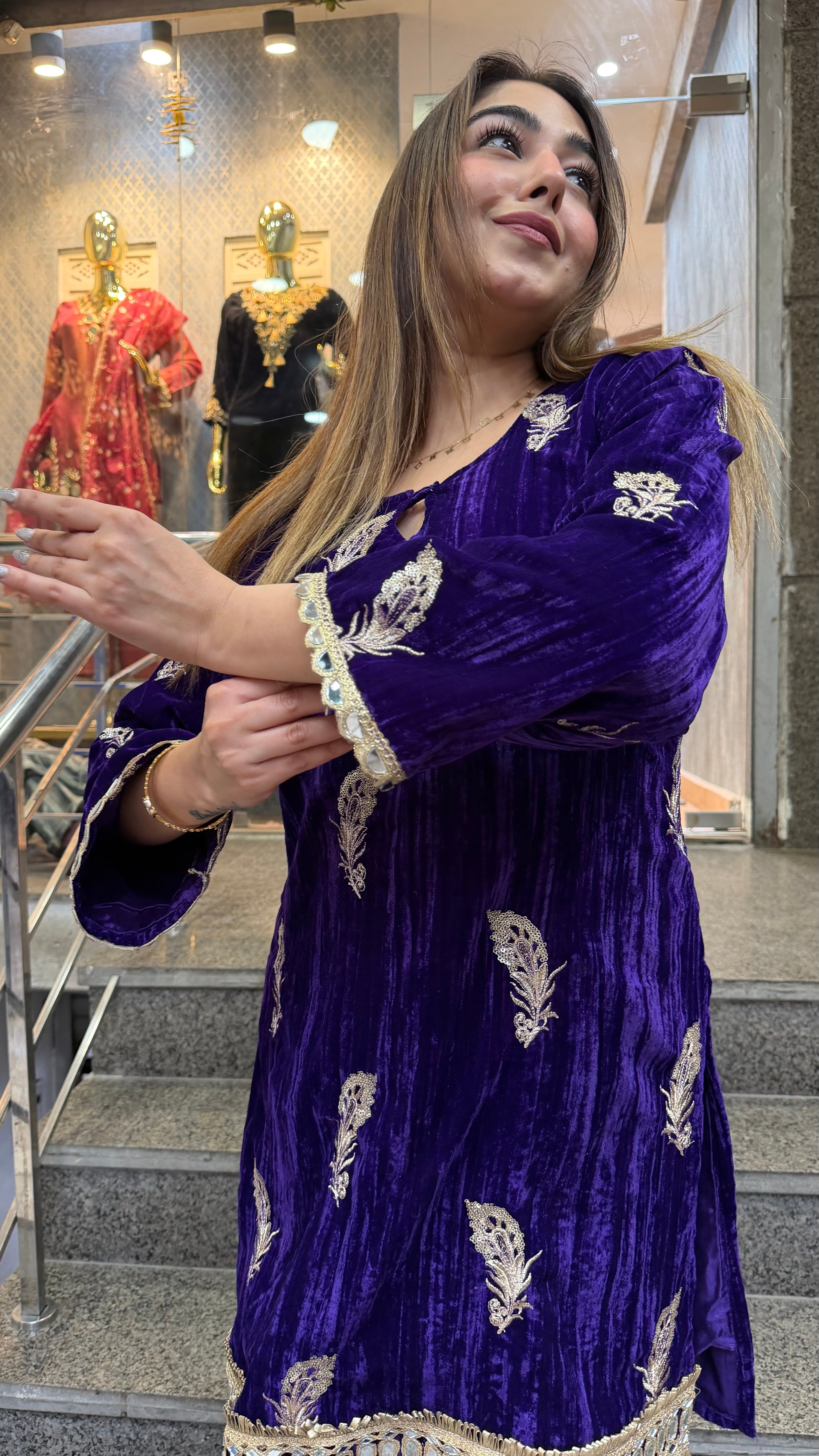 The Pankh Velevet Co Ord Set