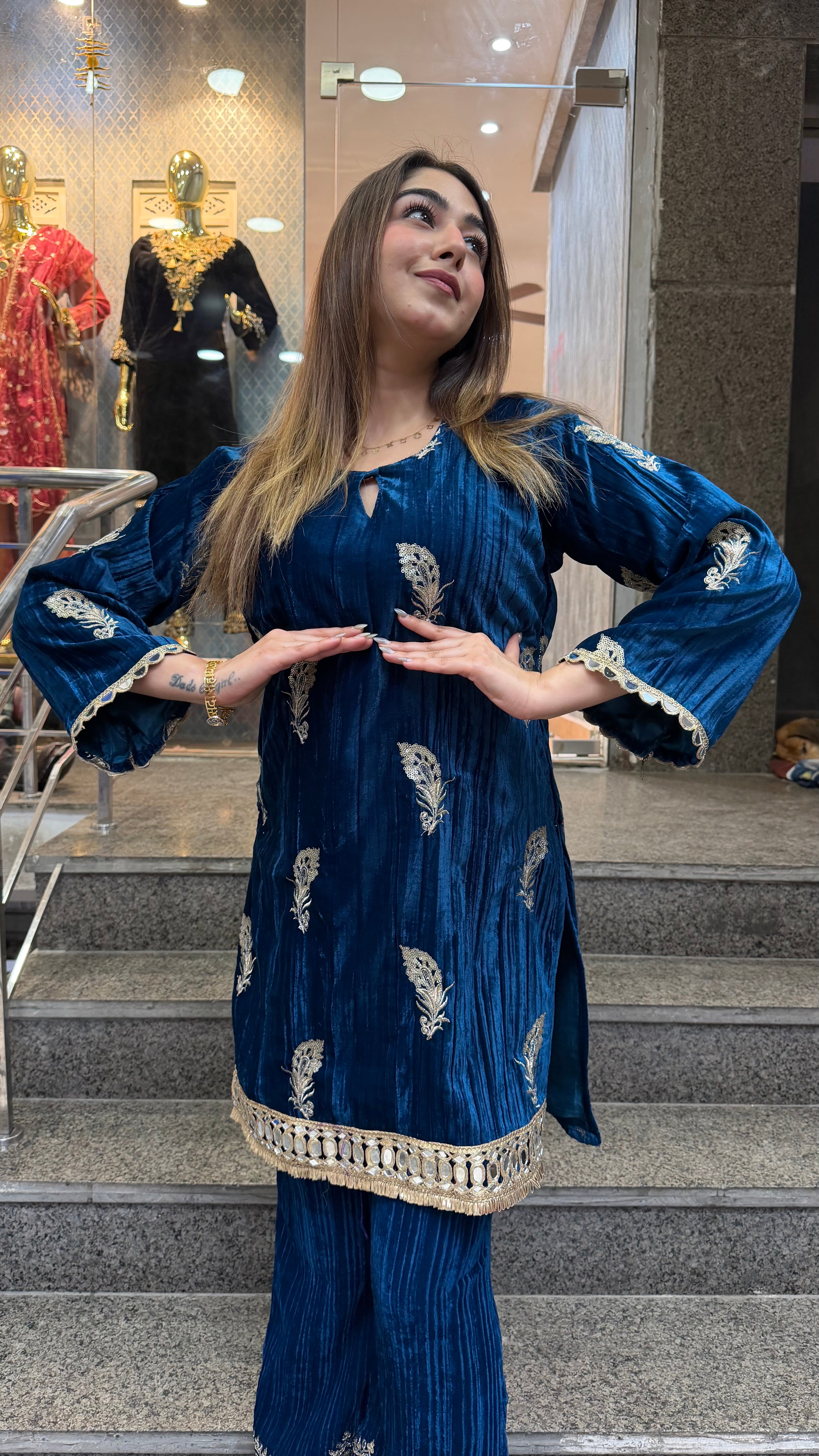 The Pankh Velevet Co Ord Set