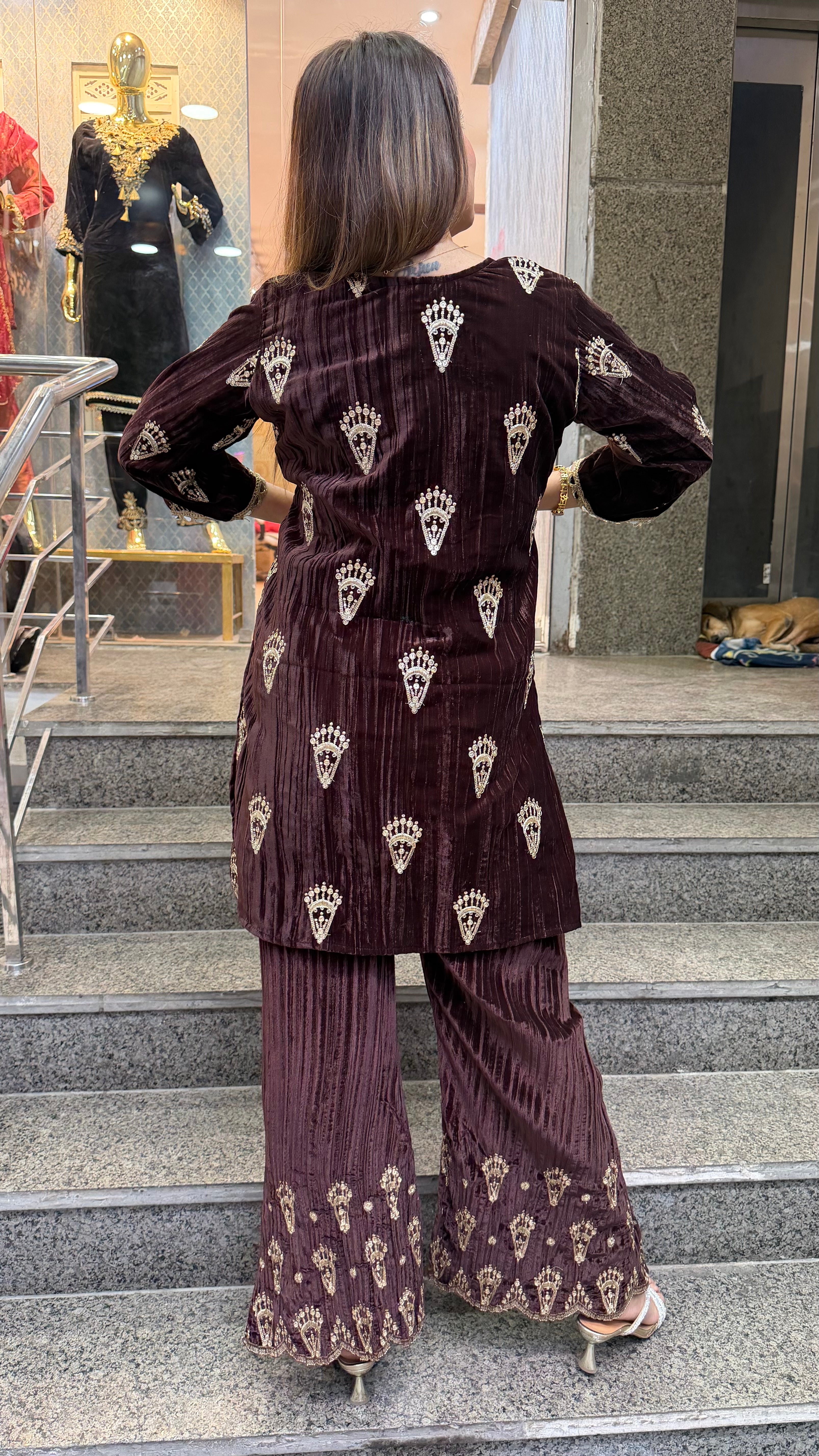 The Jhumki Velvet Co Ord Set