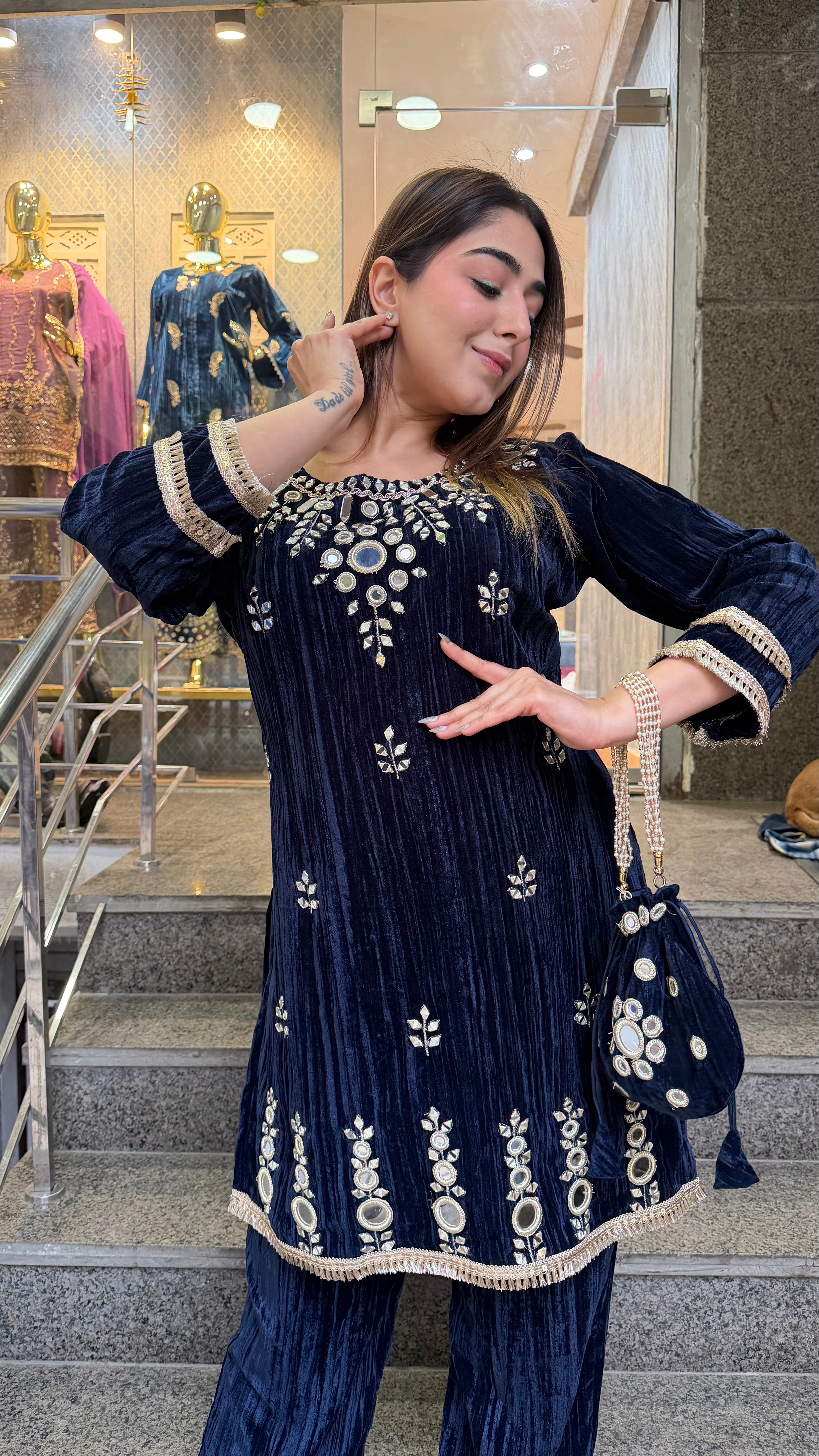 The Simran Velvet Co Ord Set