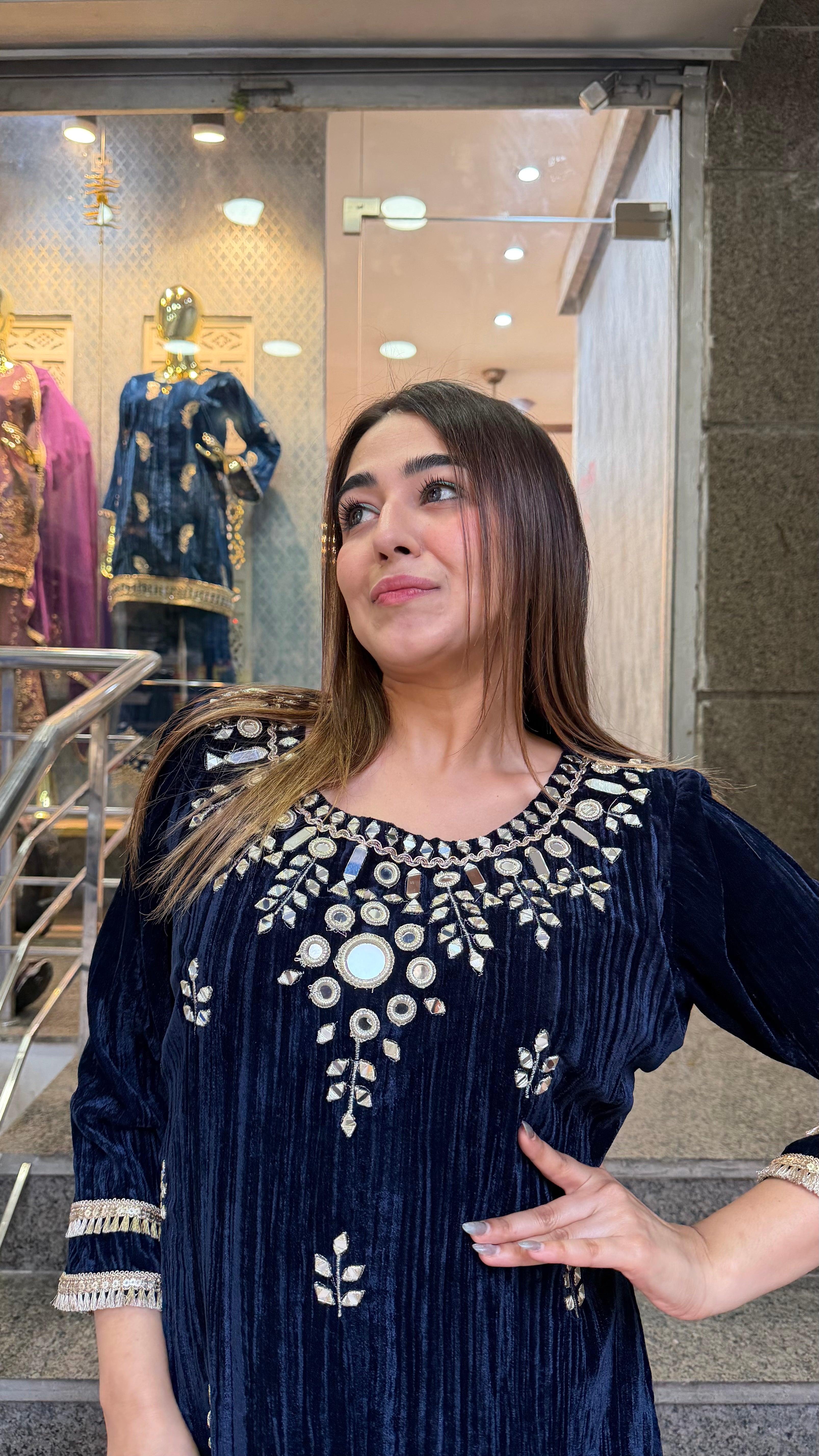 The Simran Velvet Co Ord Set