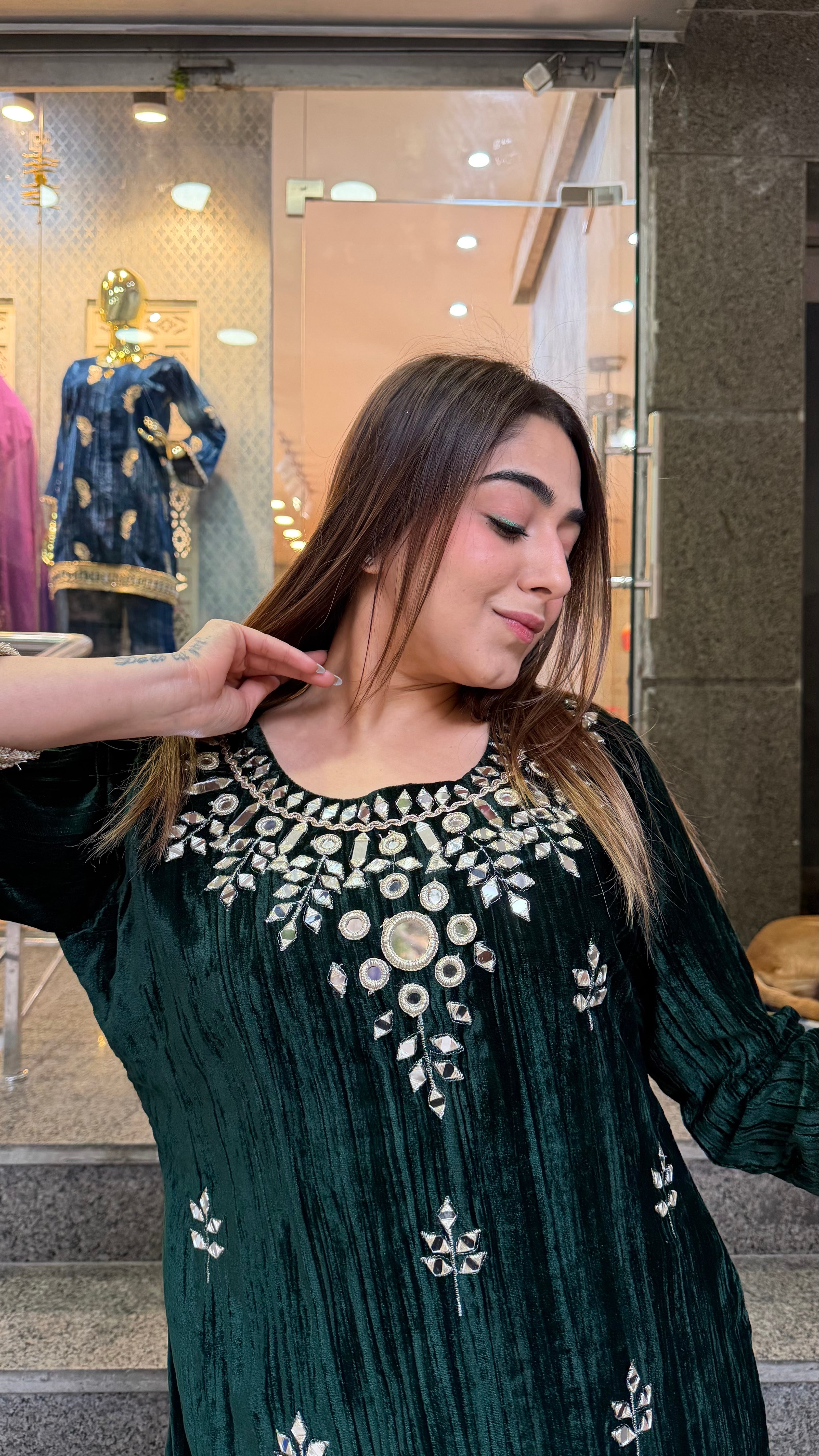 The Simran Velvet Co Ord Set