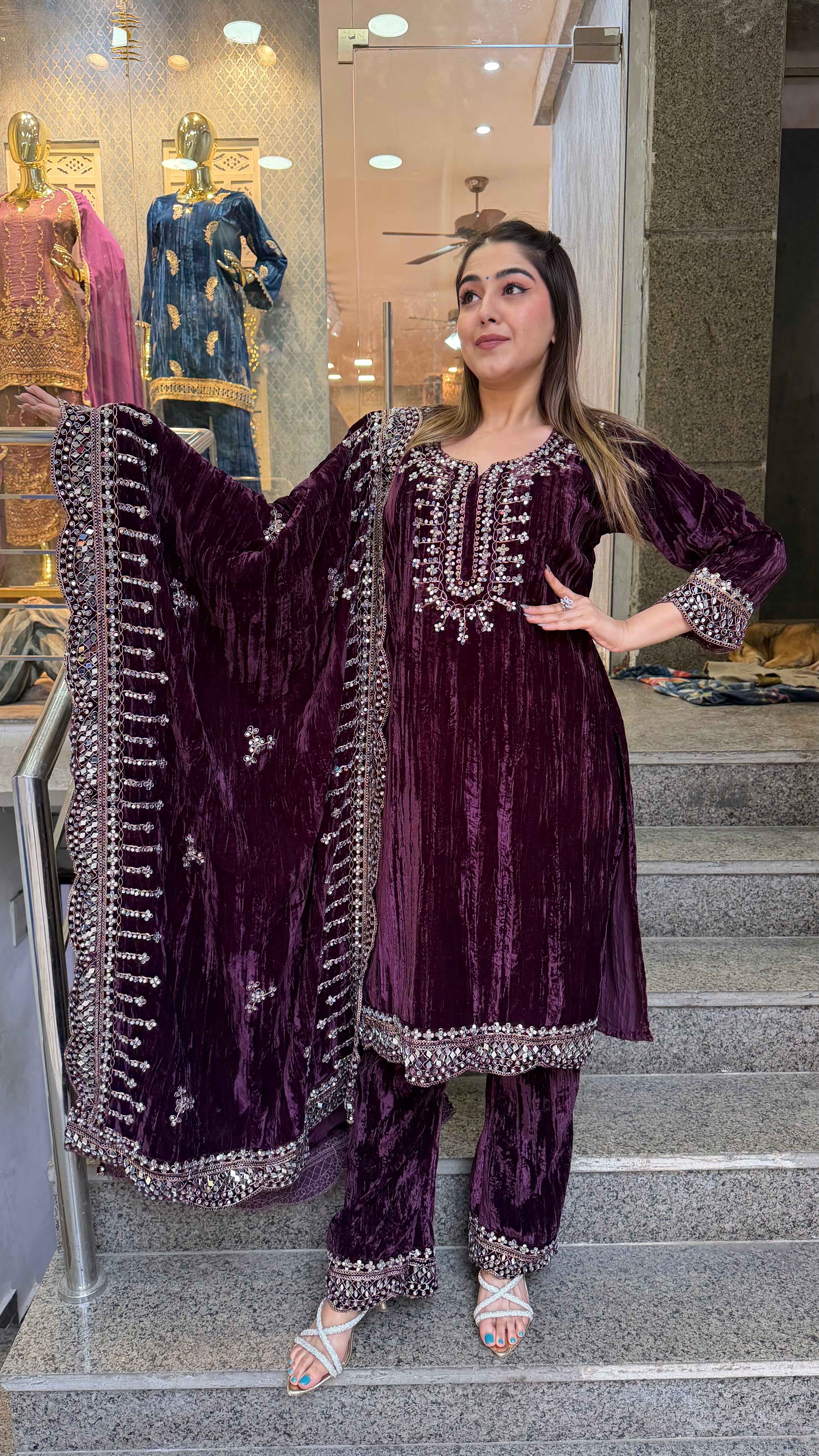 The Chunri Velvet Suit