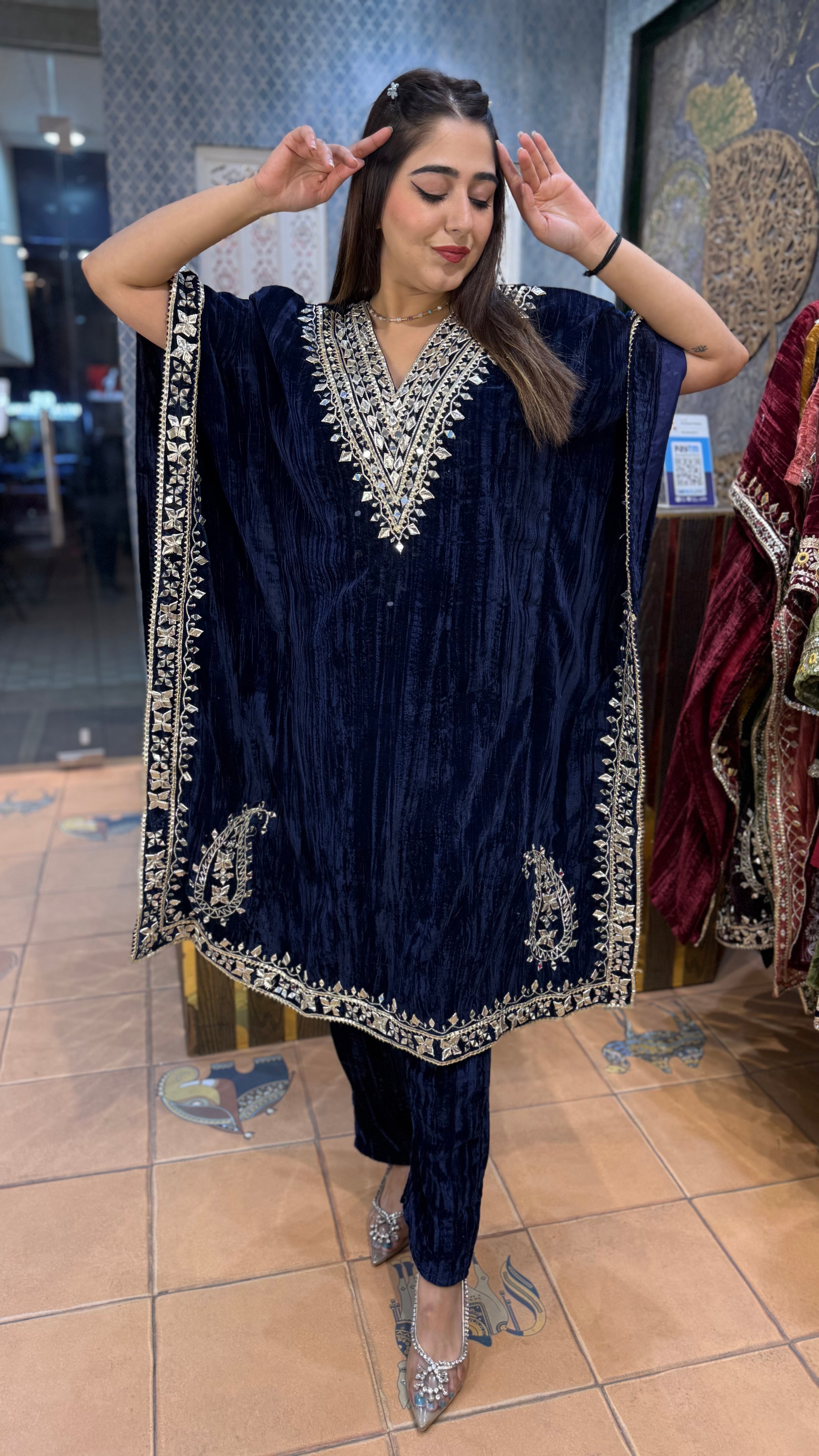 The V Neck Velvet Kaftan 2.0