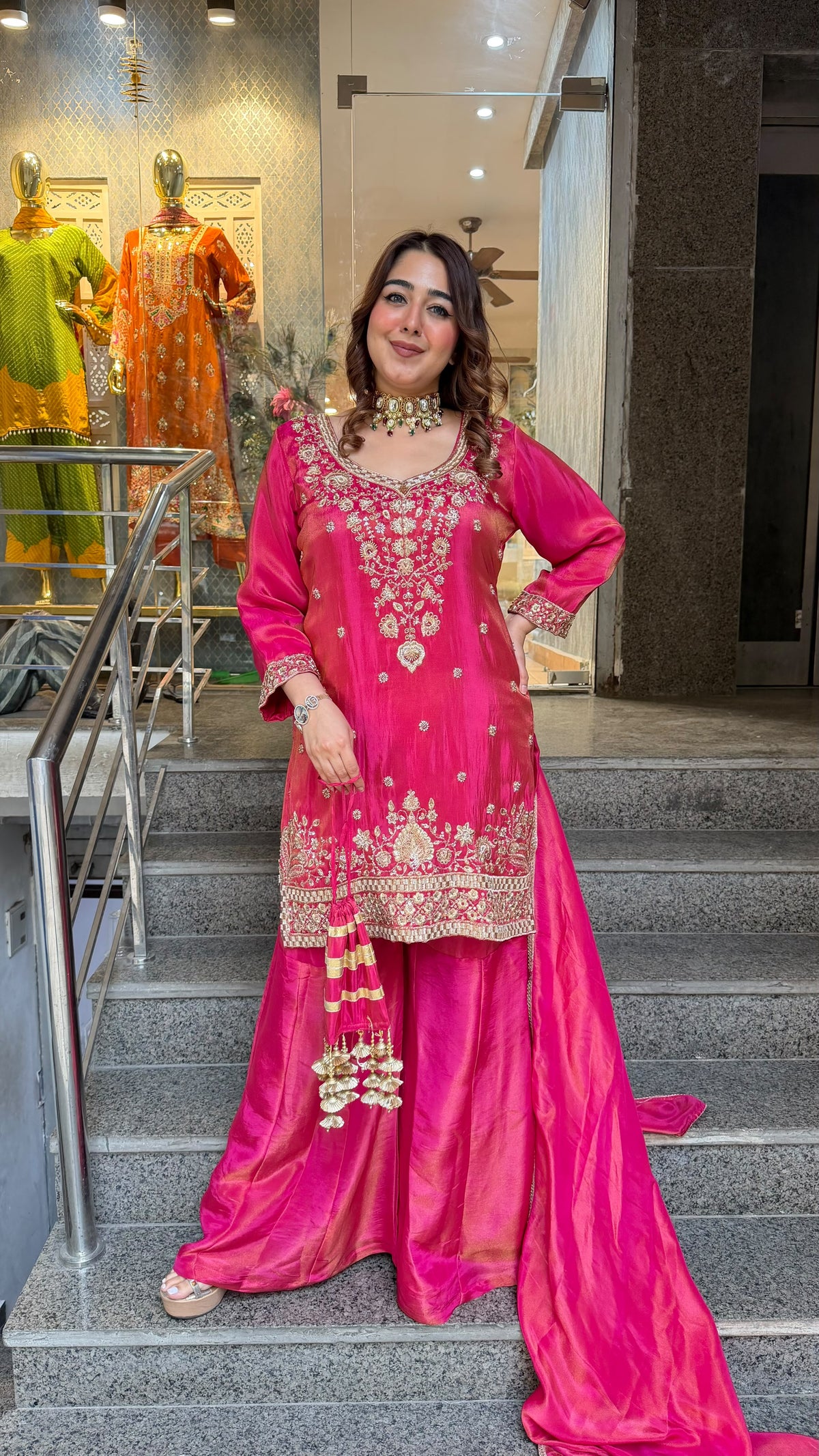 THE GULKAND SHARARA SET