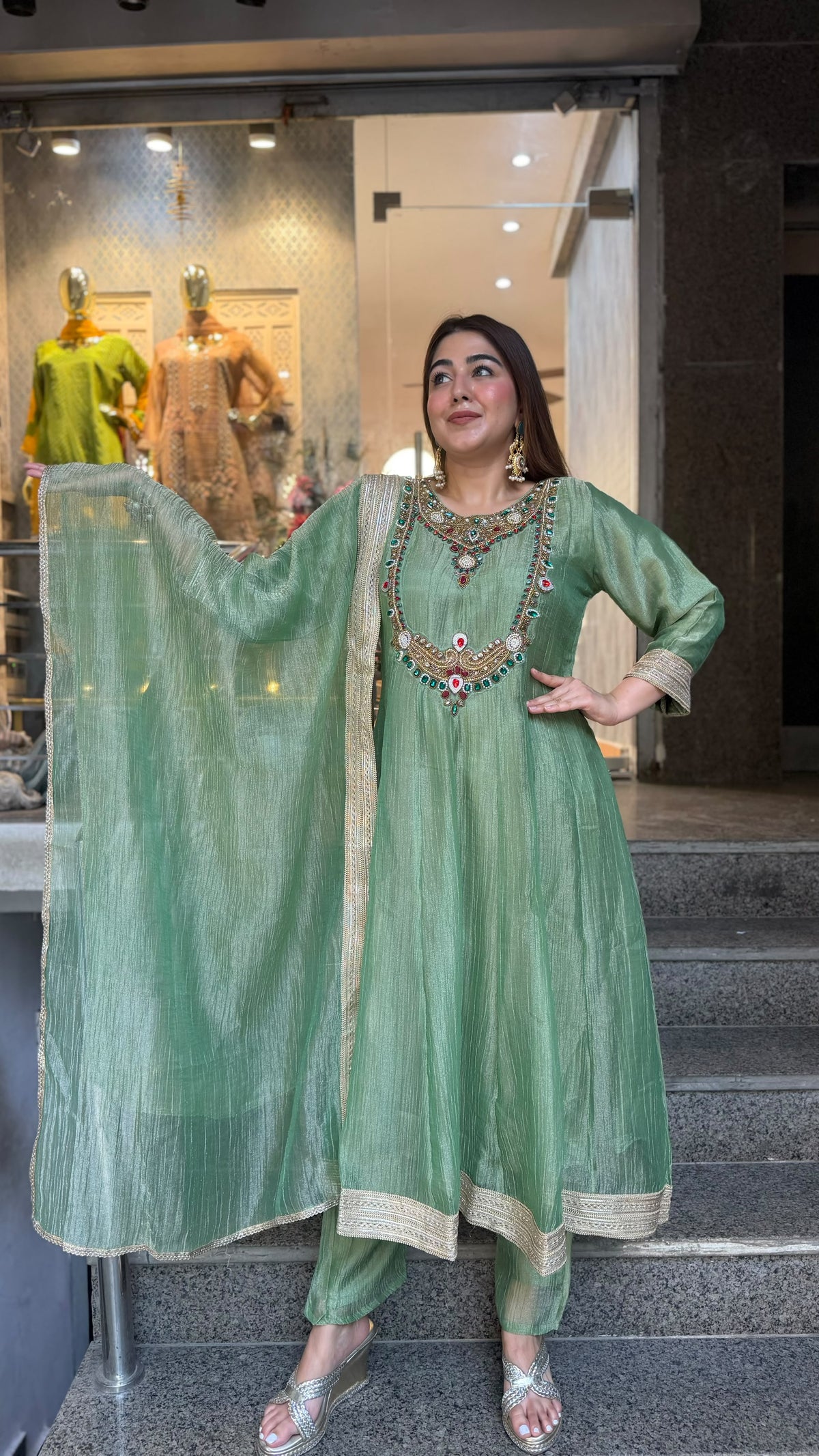 THE MUBEENA  ANARKALI SET
