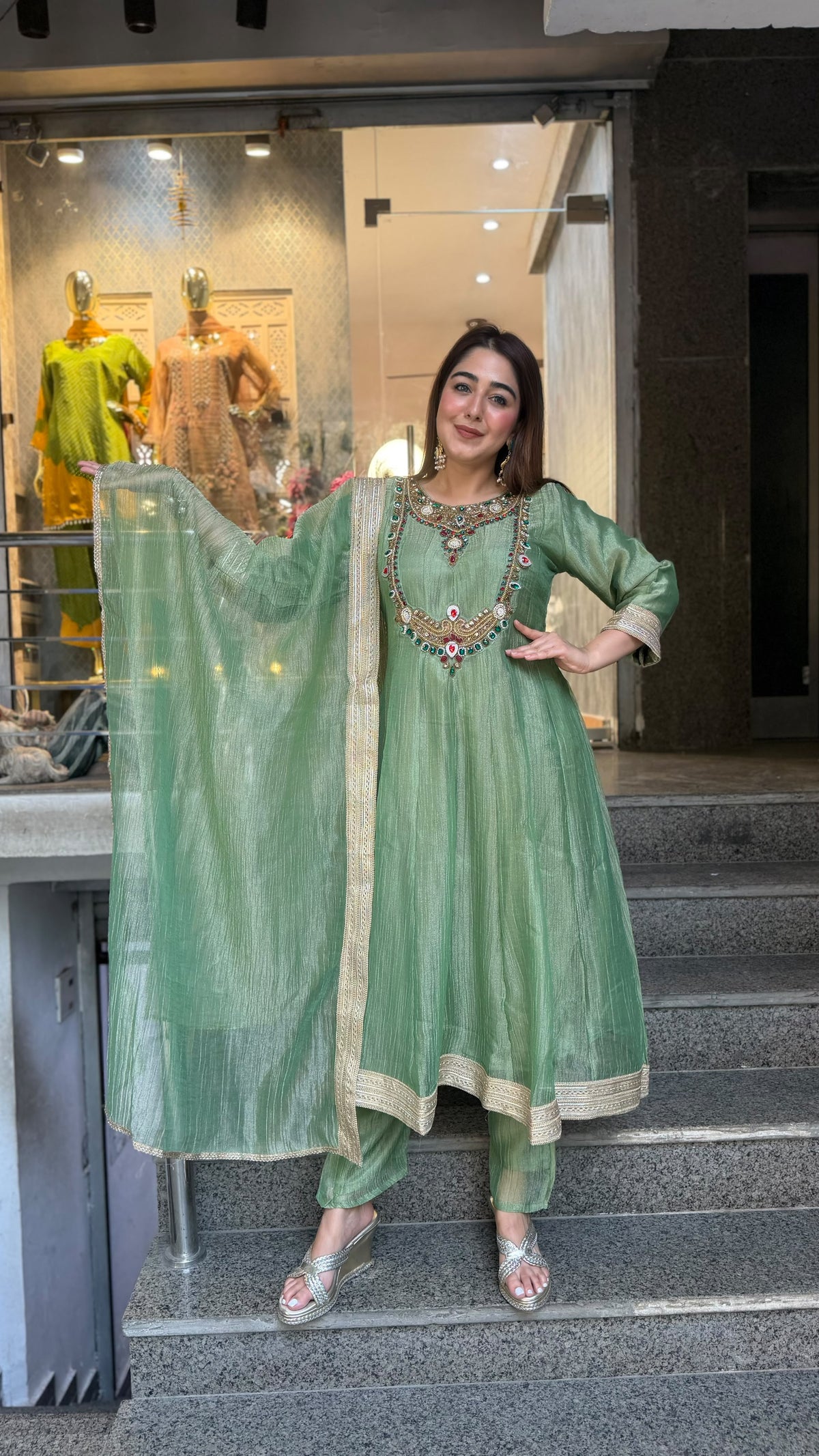 THE MUBEENA  ANARKALI SET